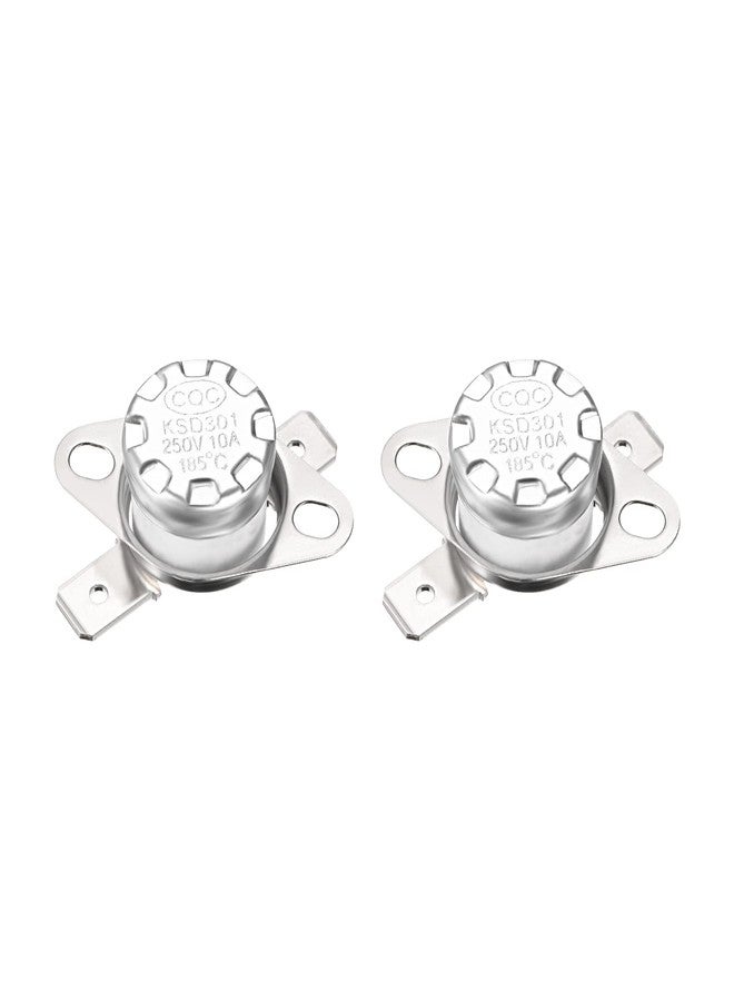 Rebower KSD301 Thermostat 185C NC Temperature Thermal Control Switch, [for Microwave Oven Refrigerators] - Normally Closed/2pcs - Image 1